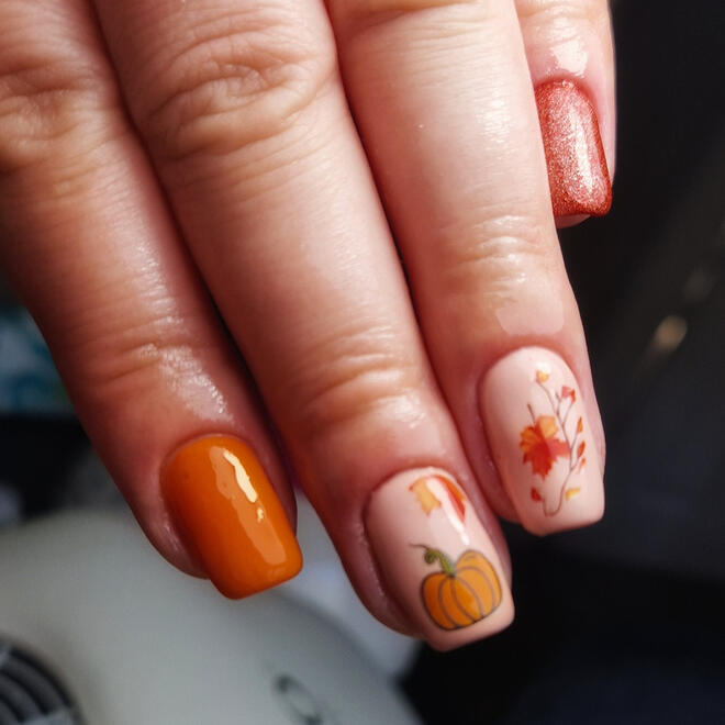 Pumpkin Spice and Everything Nice with detailed decals/hand-painted elements